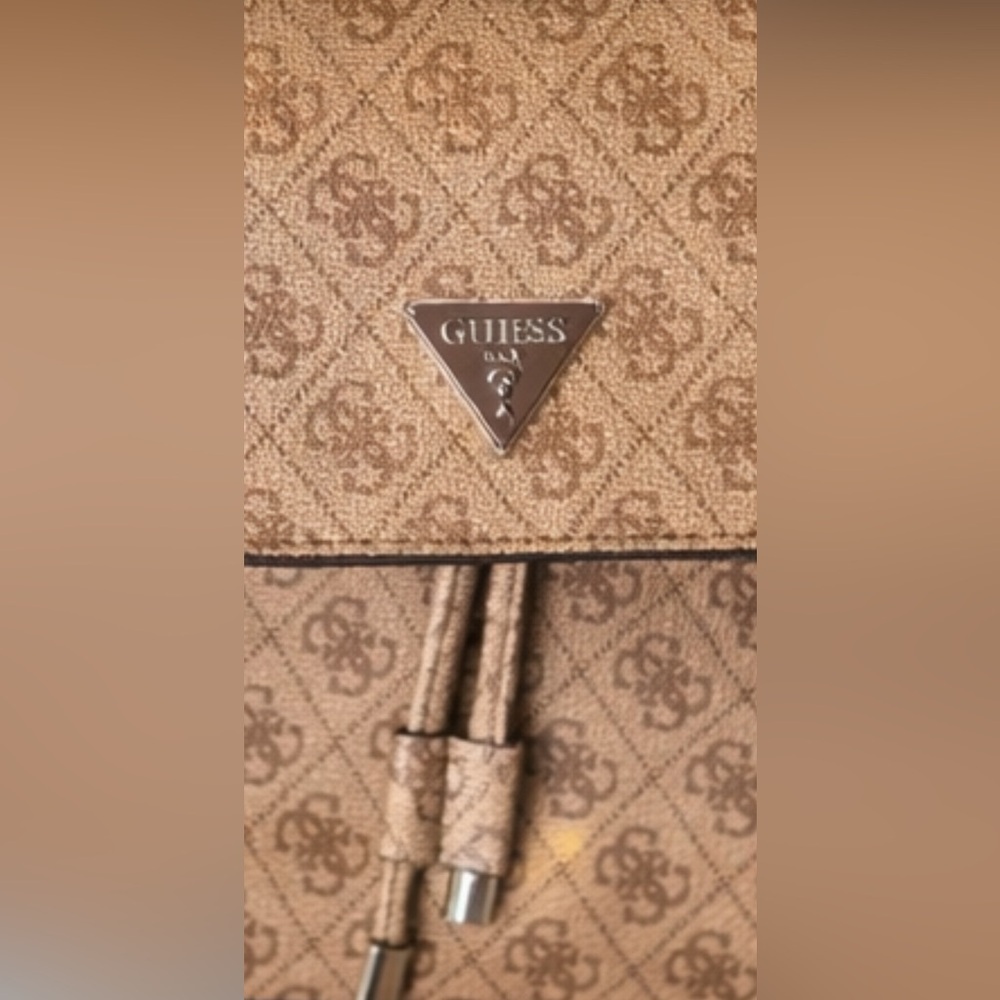 Guess Beige and Brown Women's Backpack - Picture 7 of 8